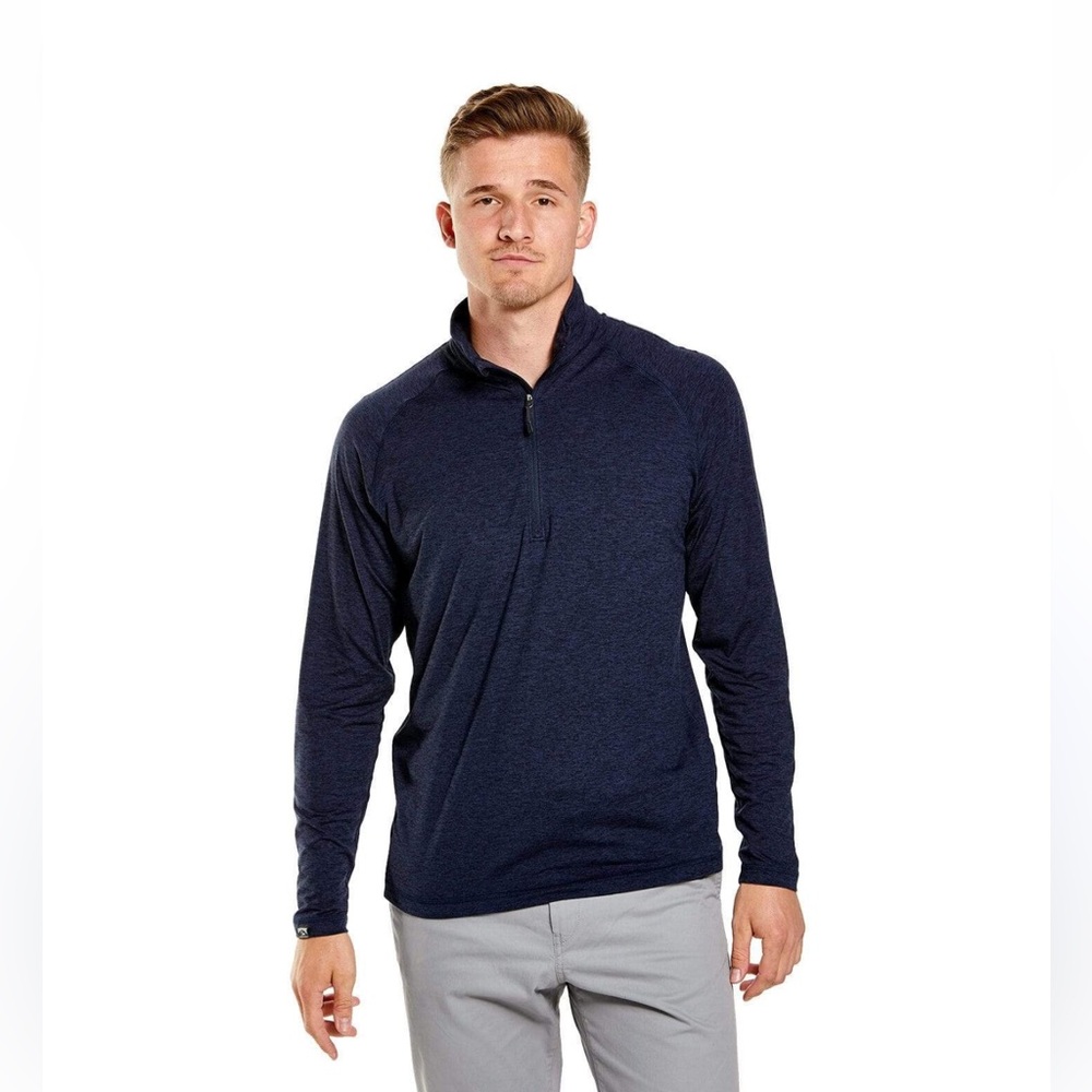 Storm Creek Men's Navy Long Sleeve Pacesetter 1/4 Zip Pullover Shirt NWT Size M
